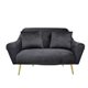 Image Canapea GLORIOSA BLACK MS01-84+Gold Leg