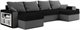 Image Canapea coltar Space Meble Boston Mikrofaza 15/Mikrofaza 27 Black/Gray