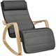 Image Fotoliul balansoar Songmics LYY10G, Dark Grey/Birch