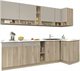 Image Bucatarie de colt Modern Monro 2.6m (Grey Craft Oak/Cashmere)