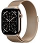 Image Apple watch Series 11 GPS + LTE 46mm MFD84 Gold Titanium Case Gold Milanese Loop - M/L