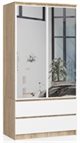 Image Dulap Akord S90 2D2SZ 2 Lustro Sonoma Oak/White