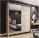 Image Dulap cu uși glisante Prime Furniture Amo 200x200x62cm Sonoma Oak/Black/Silver