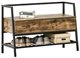 Image Bancă pentru pantofi Homcom 837-174 Rustic Brown/Black