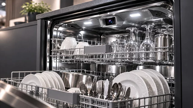 Miele G8 Diamond: camera și AI aleg cum se spală vasele