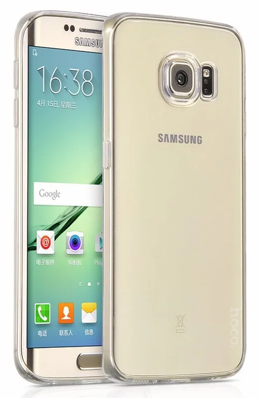 Image Силиконовый чехол-накладка Hoco Silicon Сase For Galaxy S6 Edge (Transparent)