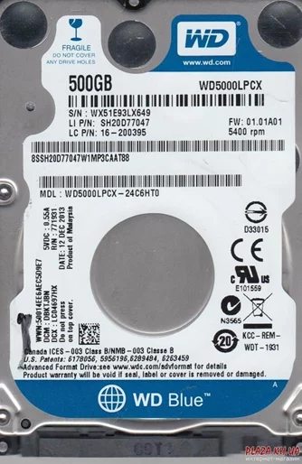 Hard disc Western Digital Blue 500Gb (WD5000LPCX)