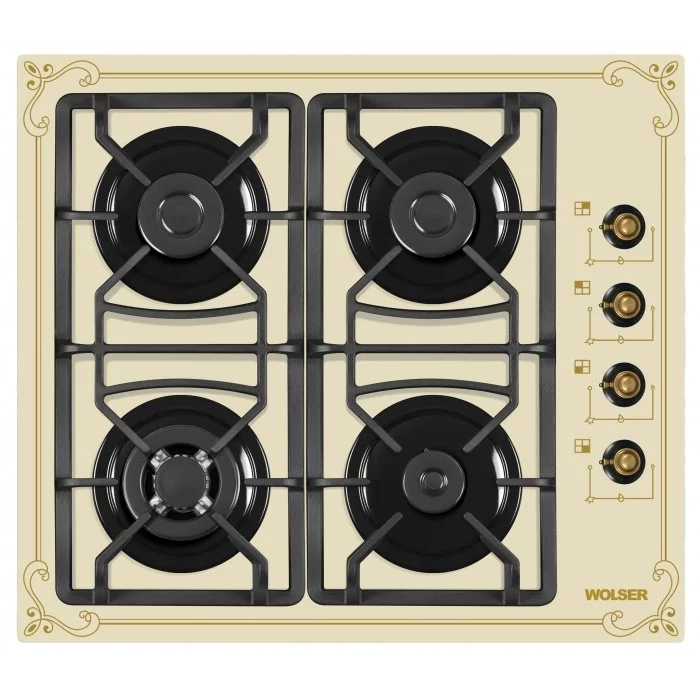 Image Варочная панель газовая Wolser WL- F 6401 GT IC Ivory Rustic