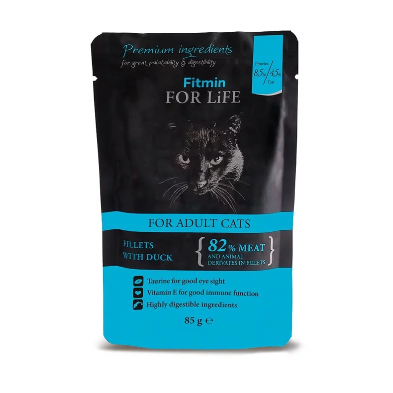 Image Корм для кошек Fitmin adult duck  85g * 28