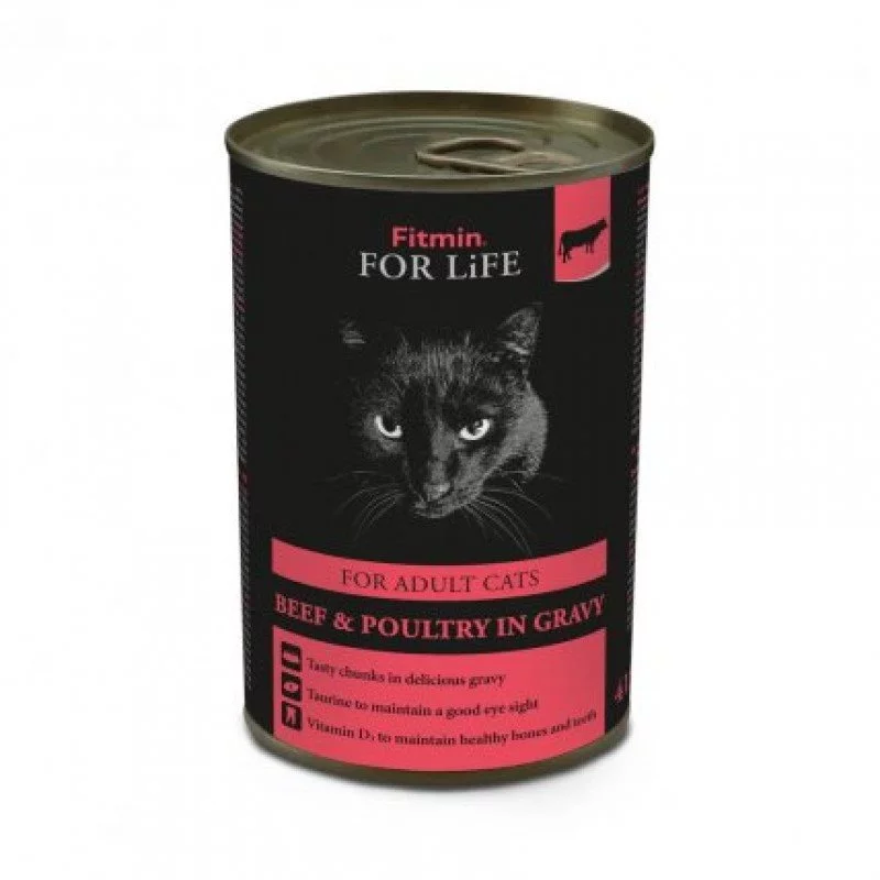 Image Корм для кошек Fitmin tin adult beef 415g * 12