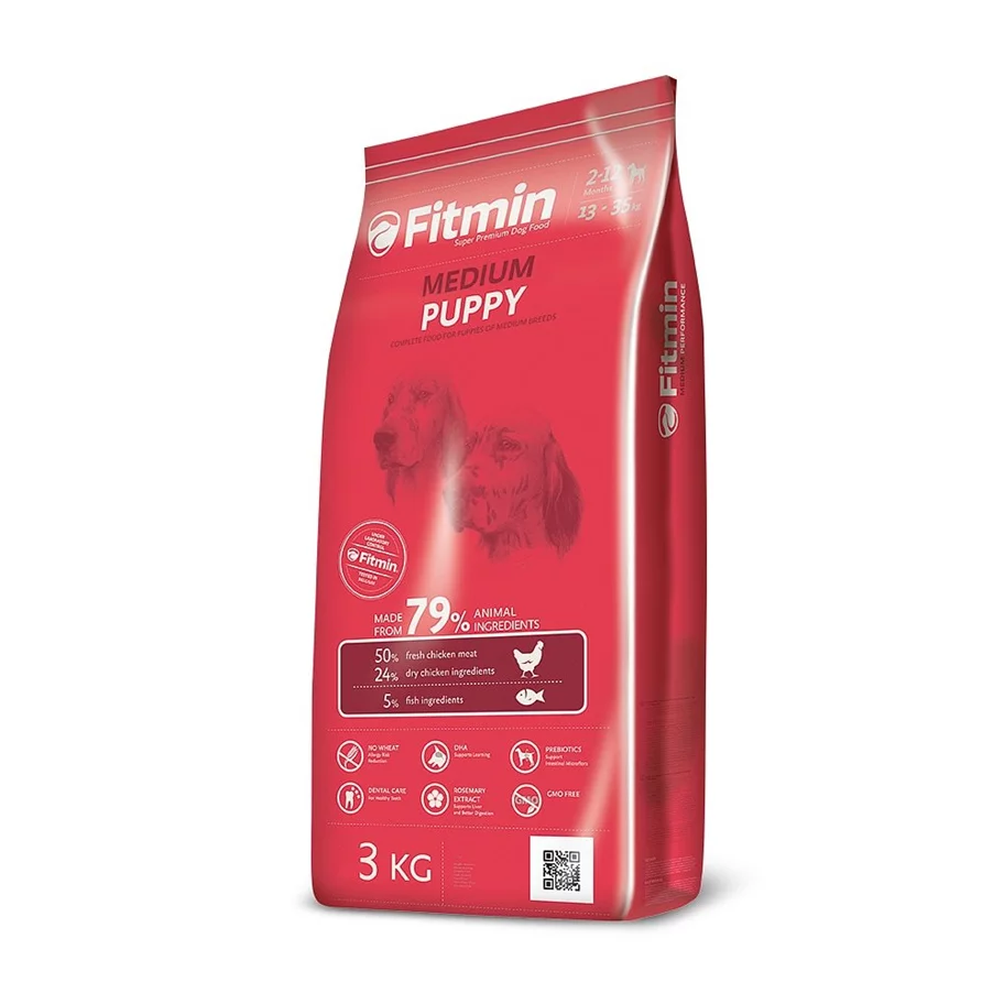 Image Сухой корм для собак Fitmin dog medium puppy 3 kg