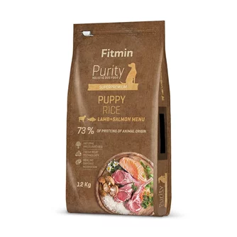 Hrana uscata pentru caini Fitmin Purity Rice Puppy Lamb&Salmon 12kg