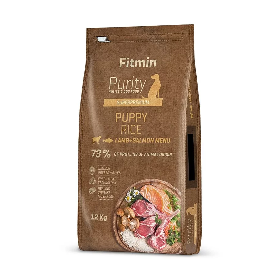Image Сухой корм для собак Fitmin Purity Rice Puppy Lamb&Salmon 12kg