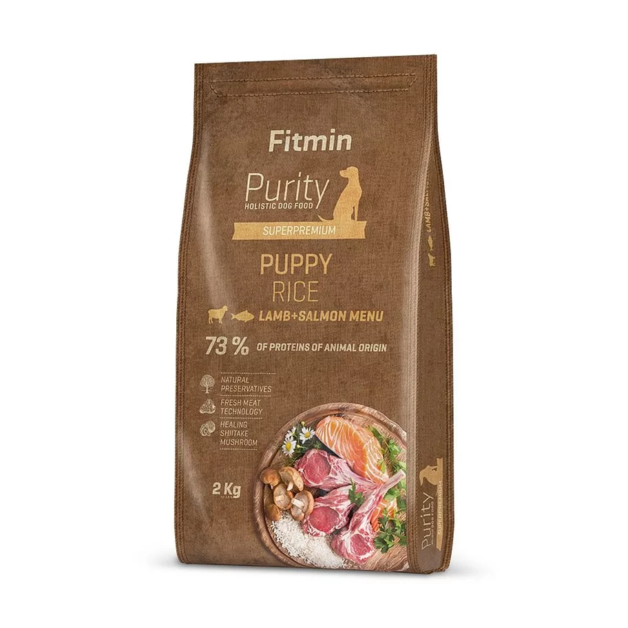 Image Сухой корм для собак Fitmin dog Purity Rice Puppy Lamb&Salmon 2kg