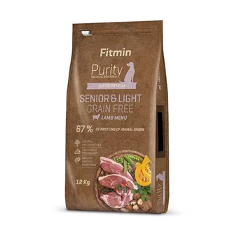 Hrana uscata pentru caini Fitmin Purity GF Senior&Light Lamb 12 kg