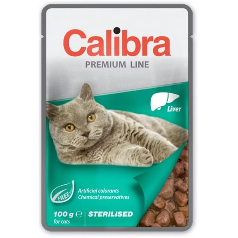 Image Hrana umeda pentru pisici Calibra Cat pouch Premium Sterilised Liver 100g * 24 buc