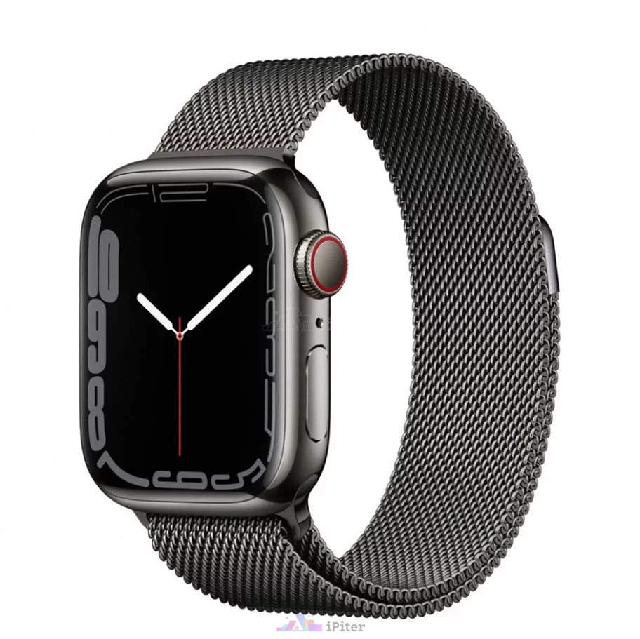 Image Ceas inteligent Apple Watch Series 7 GPS + LTE 41mm MKJ23 Graphite Stainless Steel