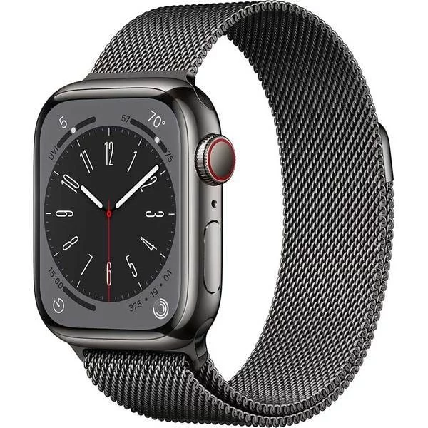 Image Ceas inteligent Apple Watch Series 8 41mm MNJL3 GPS + LTE Graphite S. Steel