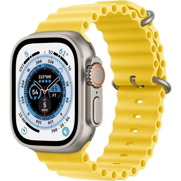 Image Ceas inteligent Apple Watch Ultra GPS + LTE 49mm MNH93 Titanium Case Yellow Ocean Band