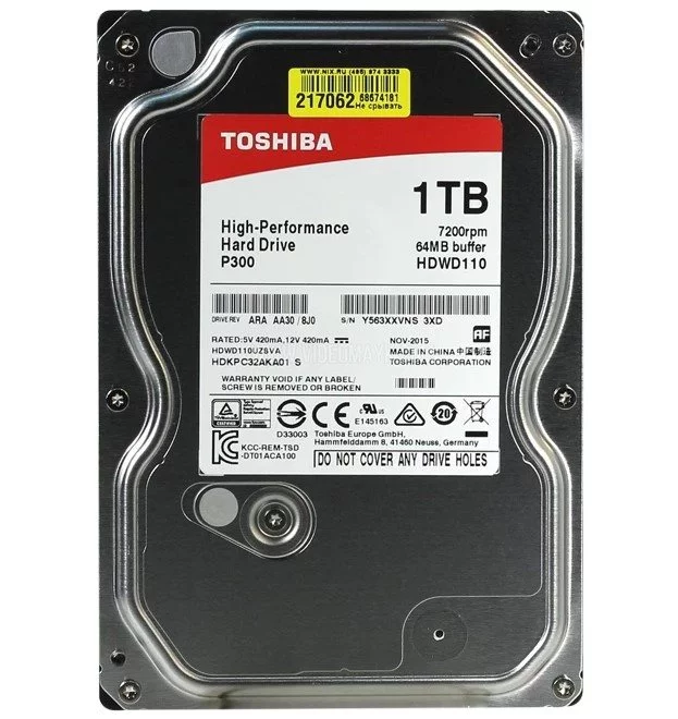 Image Жесткий диск HDD Toshiba P300 HDWD110UZSVA 1Tb