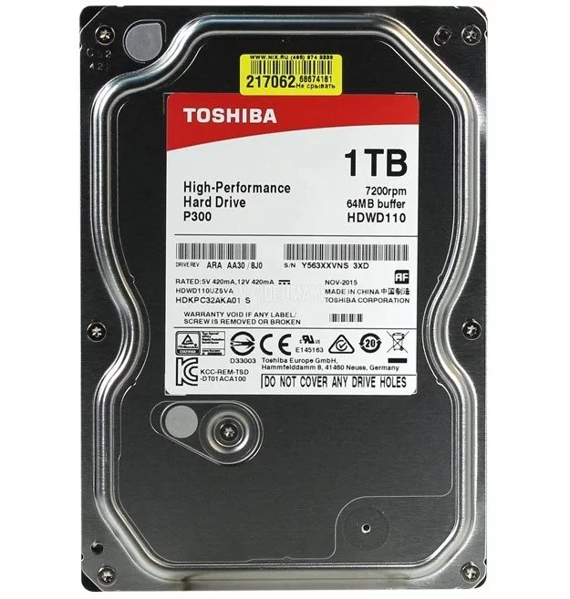 Image Жесткий диск HDD Toshiba P300 2Tb (HDWD220UZSVA)