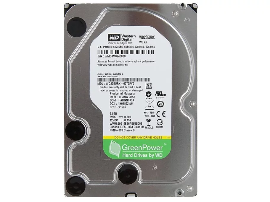 Image Жесткий диск HDD Western Digital AV-GP 2Tb (WD20EURX-FR)