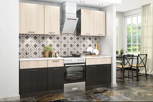 Image Bucatarie Stolline Duet СТЛ.316.00 1.8м Ferrara Oak/Ash Shimo Light