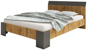 Кровать Haaus Pedro 160x200 Wotan Oak/Anthracite
