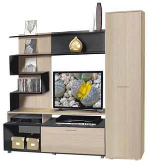 Image Стенка Modern Bari Milk Oak/Wenge Magic