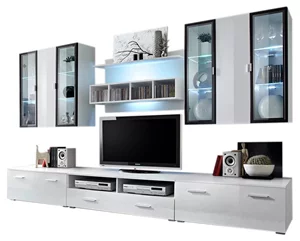 Image Стенка ASM Quadro WS QU 3м White Gloss/Black Matt