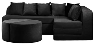 Image Бескаркасный диван Edka Jupiter 210/280/50 M37 черный