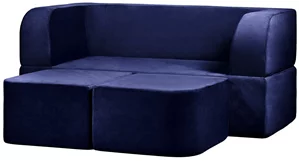Бескаркасный диван Edka Vega 180/200/45 M34 темно-синий