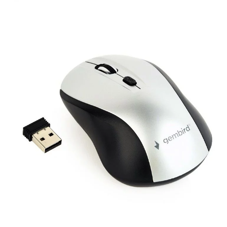Image Mouse Gembird MUSW-4B-02-BS Black, Silver