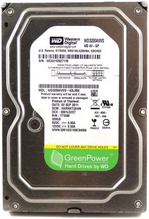 Image Hard disc HDD Western Digital AV-GP 320GB (WD3200AVVS)