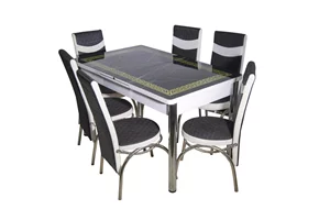 Image Set de bucatarie MP Kelebek II 1120 + 6 Negru, Alb