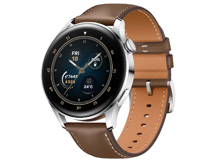 Image Ceas inteligent Huawei Watch 3 Classic Edition Brown Leather Strap