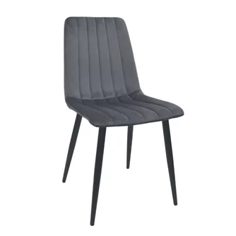 Стул для кухни DP DC-90P N21 Catifea Dark Grey+Black Legs