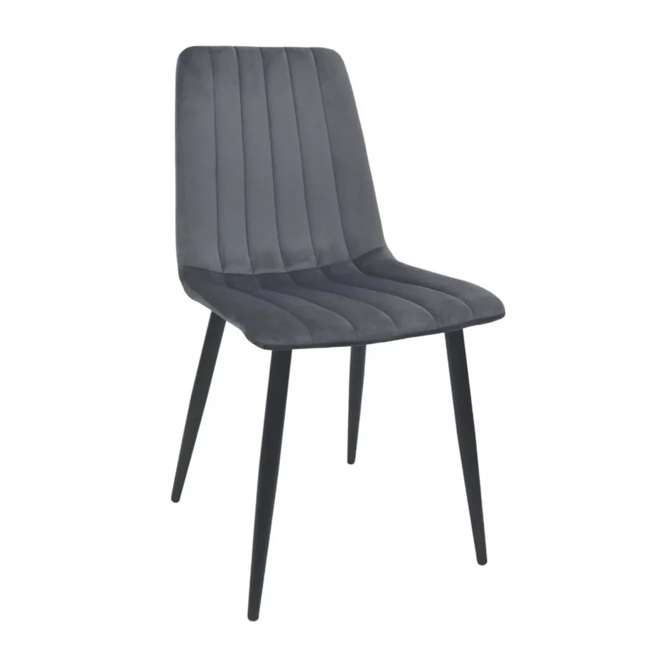 Image Стул для кухни DP DC-90P N21 Catifea Dark Grey+Black Legs