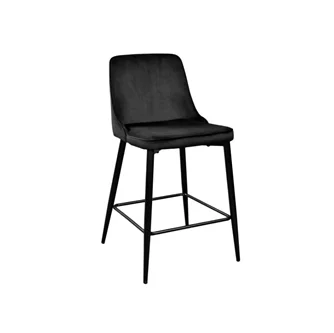 Scaun de bar DP Clasic Small Black+Black legs