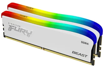 Memorie RAM Kingston Fury Beast 16Gb DDR4-3200MHz Kit White RGB