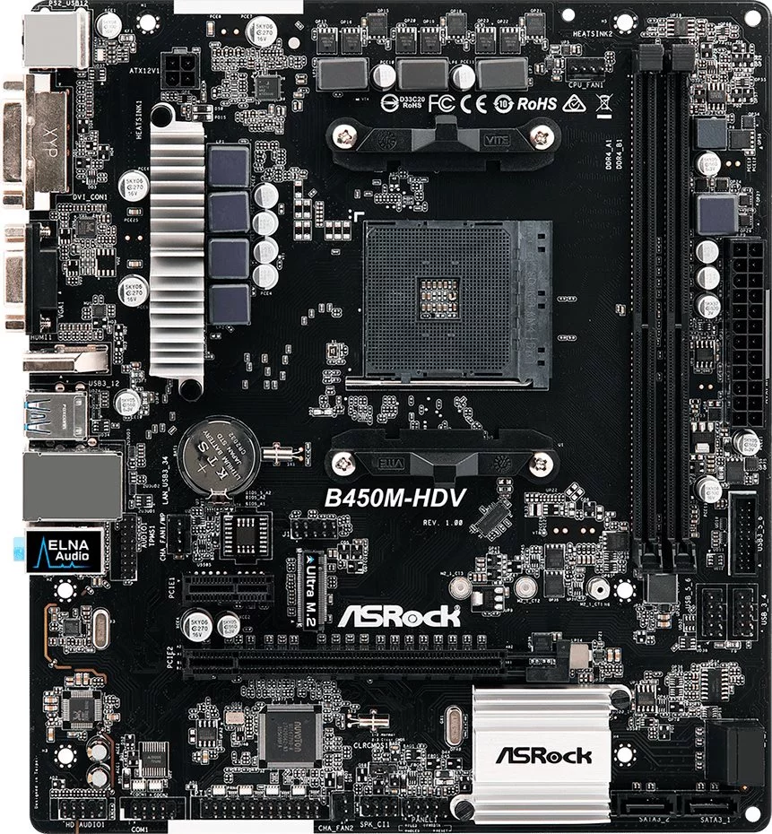 Image Материнская плата ASRock B450M-HDV R4.0