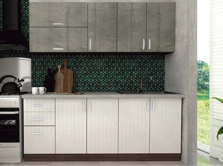 Image Кухня Modern Paola 2.0m Sonoma Truffle Oak, White Gloss, Monolith