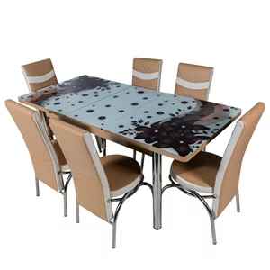 Image Set de bucatarie MP Kelebek II 0082 + 6 Merchan Bej, Alb