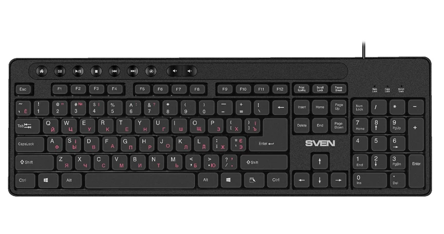 Image Клавиатура SVEN KB-C3060 Black RU EN