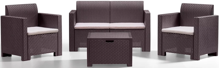 Image Set mobila de grădină Bica Nebraska 2 Brown