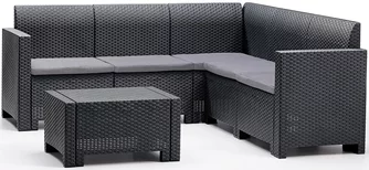 Set mobila de grădină Bica Nebraska Corner Graphite