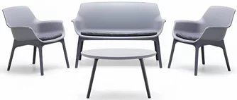 Set mobila de grădină Bica Luxor Lounge Gray, Graphite