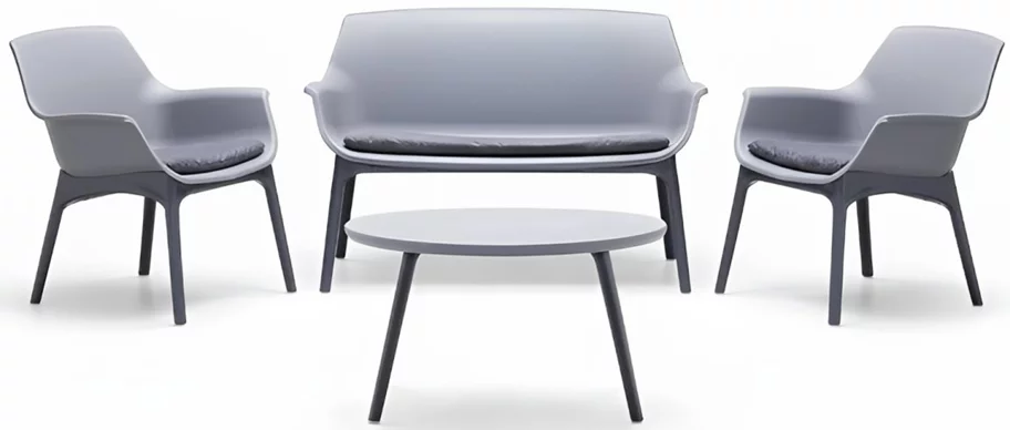 Image Set mobila de grădină Bica Luxor Lounge Gray, Graphite