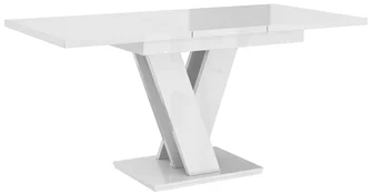 Masă de bucătărie extensibila Prospero Masiv White Gloss