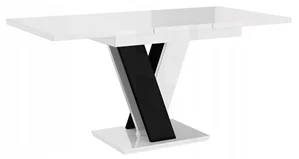 Image Раскладной стол Prospero Masiv White Gloss, Black Gloss